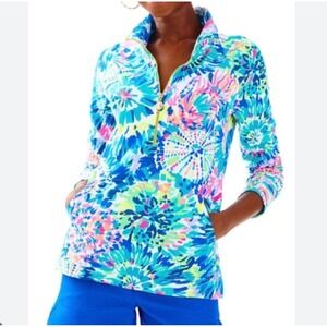 C13 Lilly Pulitzer Upf 50+ Skipper Printed Popover In Multi Dive Nautical Shell